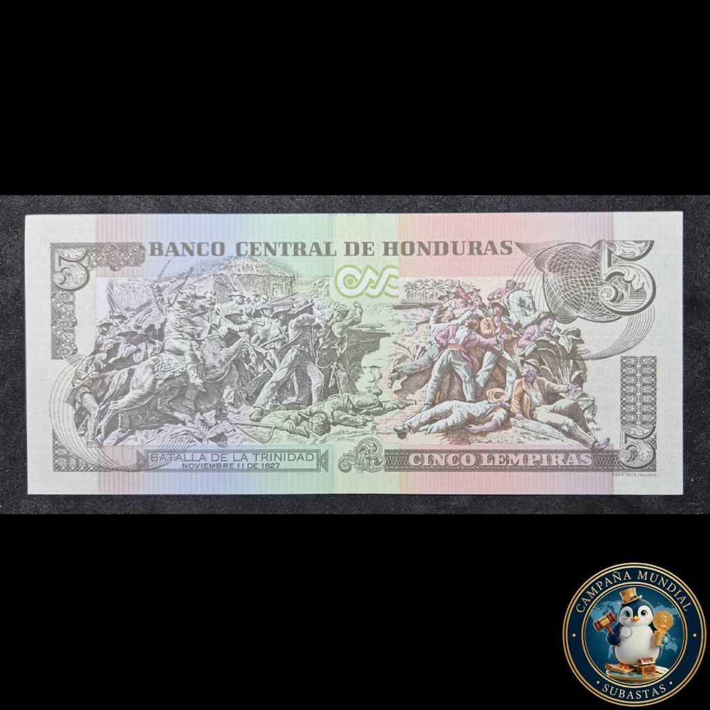 D1307 BILLETE DE CINCO(5) LAMPIRAS DE HONDURAS. UNC   HODURAS
