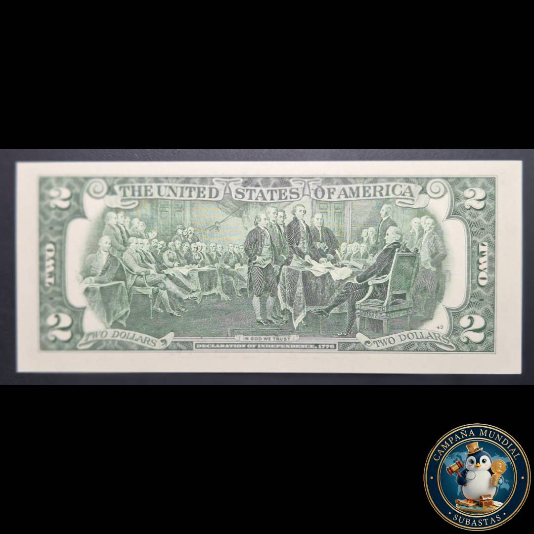D1336 BILLETE DE DOS(2) DOLARES SERIE 2013  UNC       USA