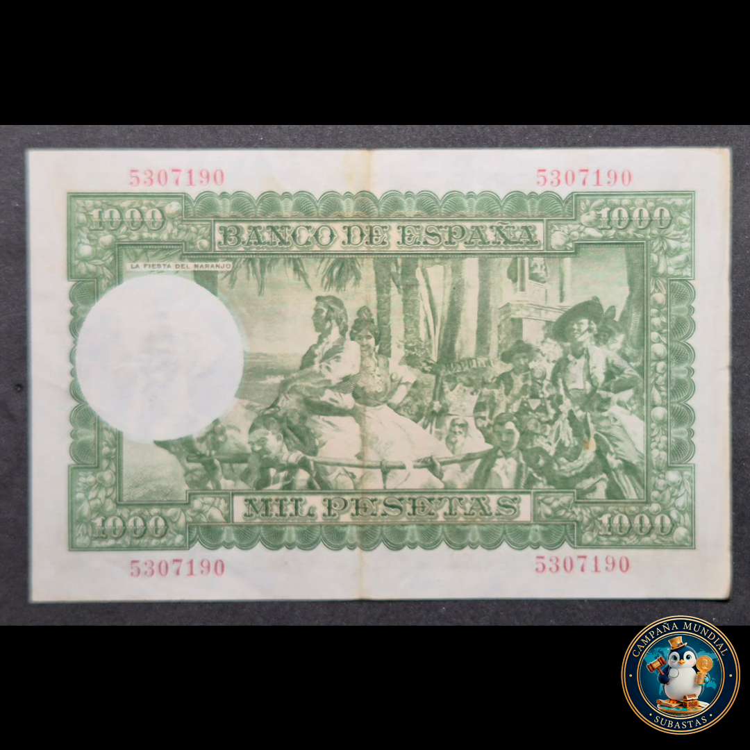 D404 .- BILLETE DE 1000 PESETAS  FECHADO: 31 de DICIEMBRE de 1951     VF+    ESPAÑA