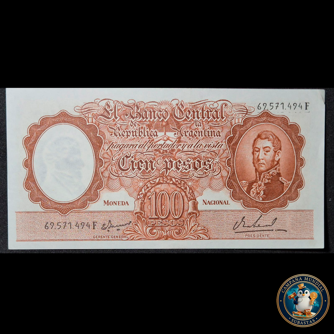 D406 .- BILLETE DE 100 PESOS DE ARGENTINA   XF     ARGENTINA