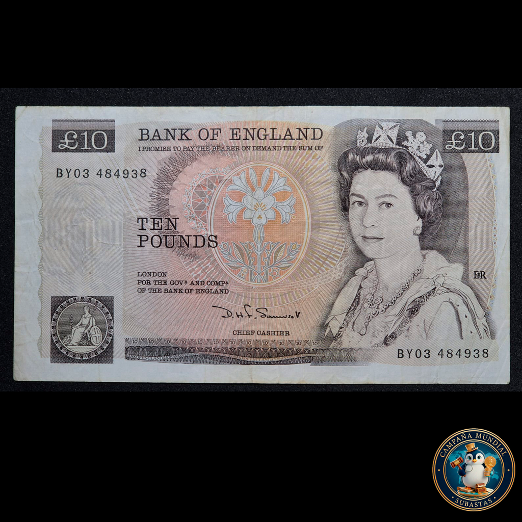 D419 .- BILLETE DE 10 LIBRAS ESTERLINAS (EN CONMEMORACIÓN DE FLORENCES NIGHTNGALE)  XF- ENGLAND