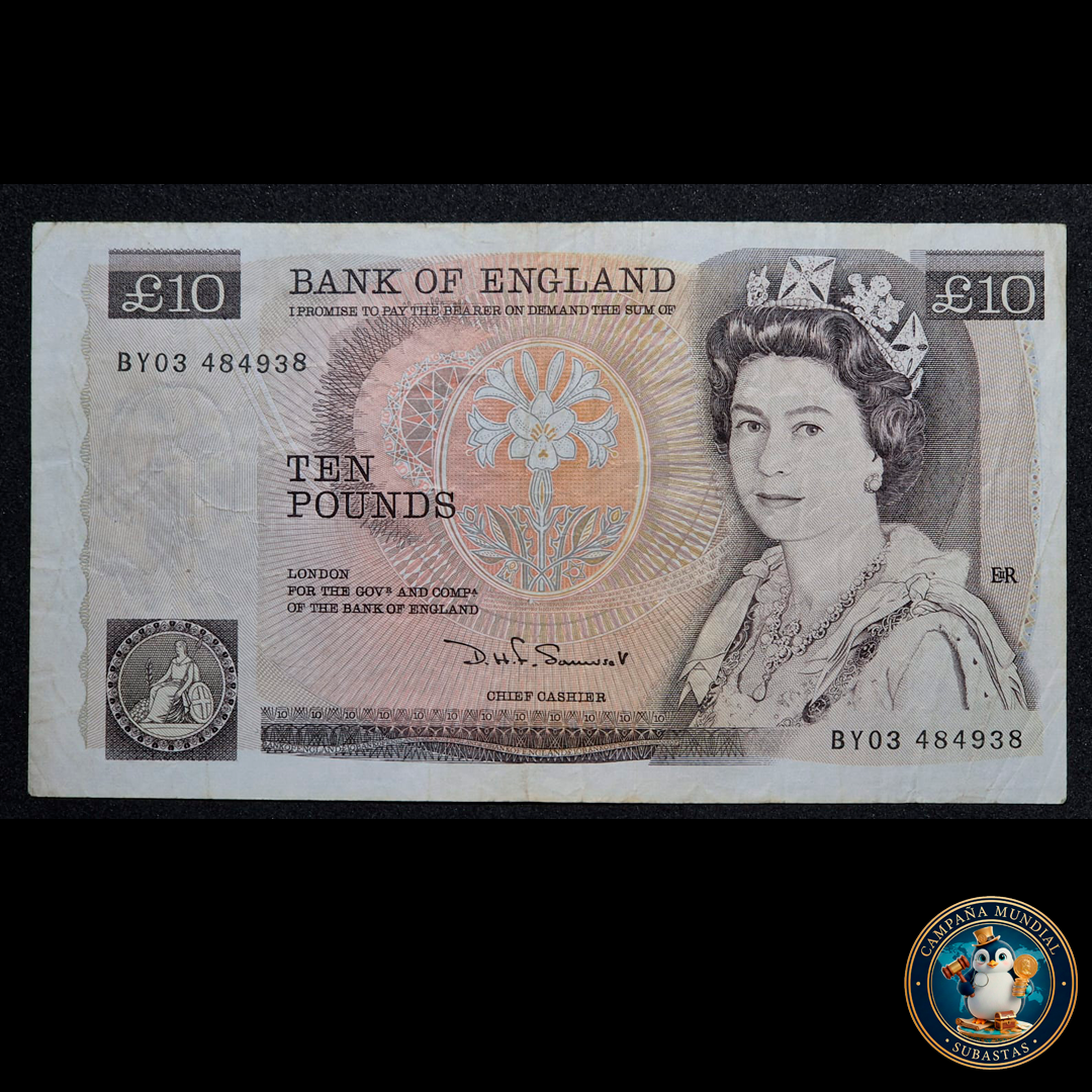 D419 .- BILLETE DE 10 LIBRAS ESTERLINAS (EN CONMEMORACIÓN DE FLORENCES NIGHTNGALE)  XF- ENGLAND