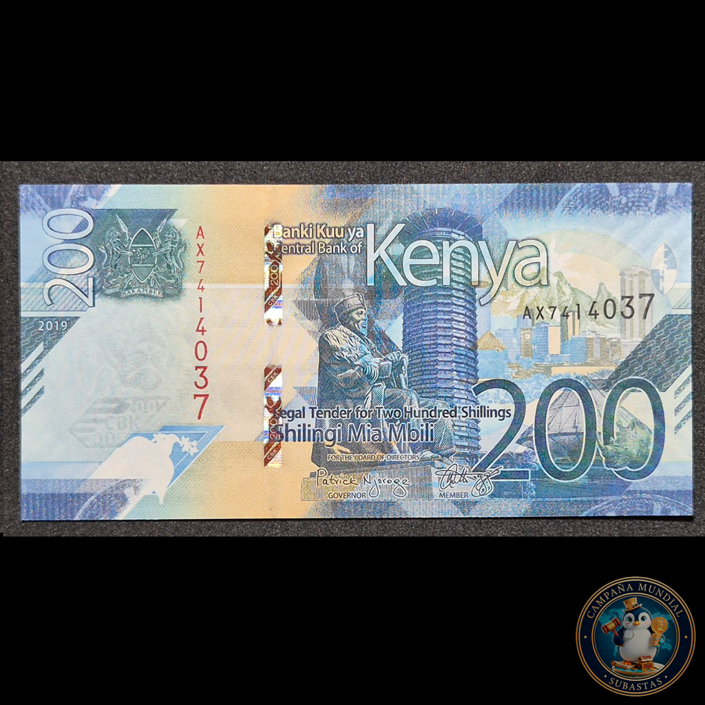 D423 .- BILLETE DE 200 SHILLING KENIANOS  UNC   KENIA
