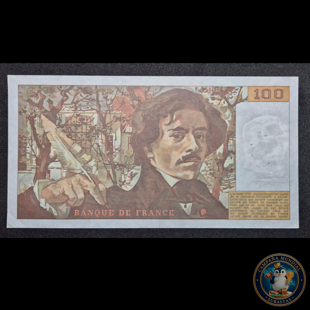 D424 .- BILLETE DE  100 FRANCOS,  XF-   FRANCIA