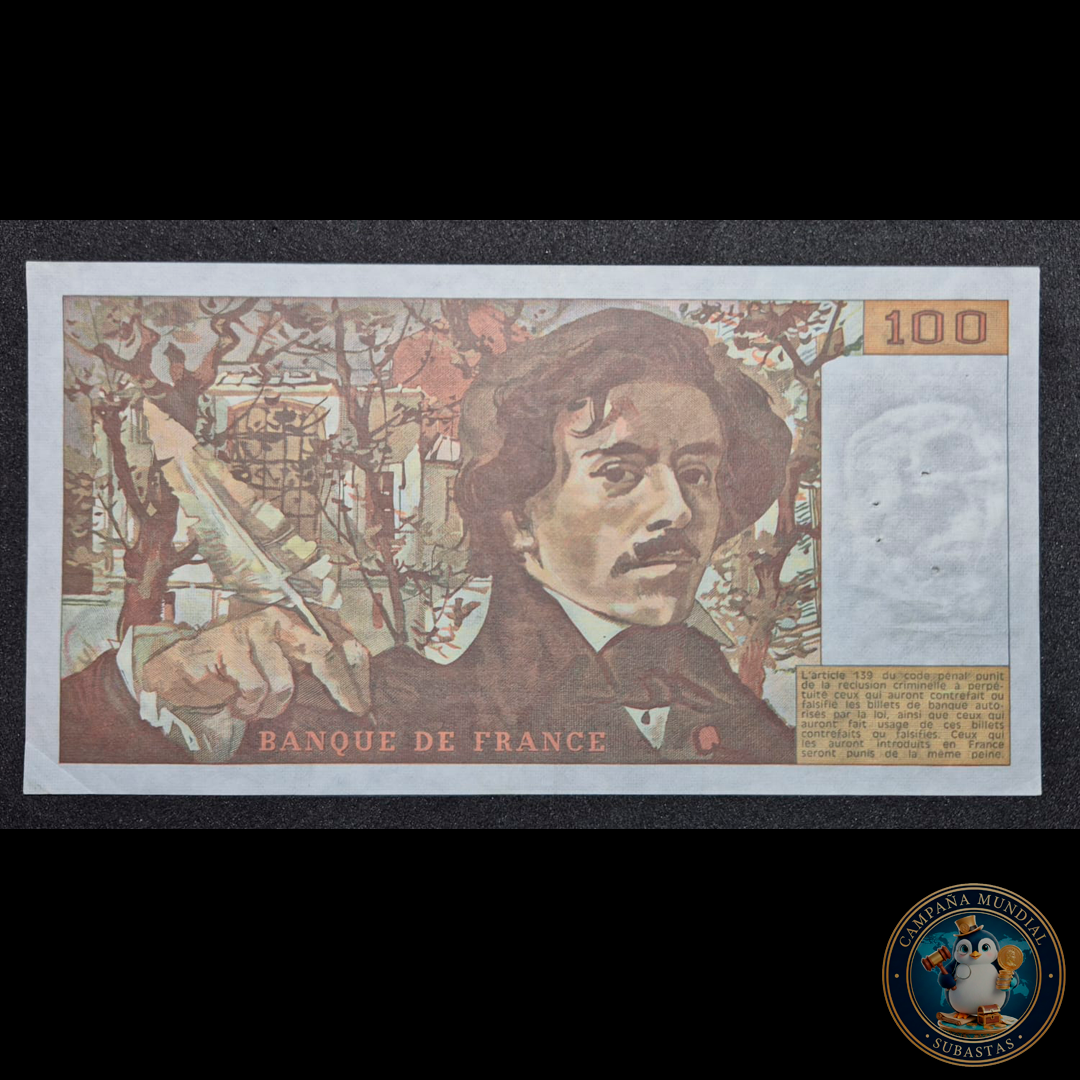 D424 .- BILLETE DE  100 FRANCOS,  XF-   FRANCIA