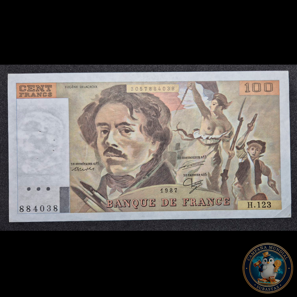 D424 .- BILLETE DE  100 FRANCOS,  XF-   FRANCIA