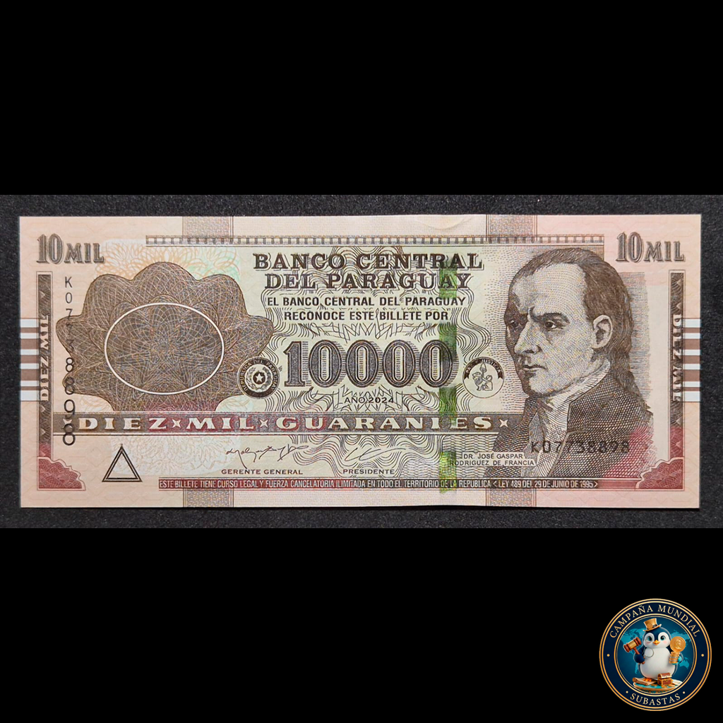 D428 .- BILLETE DE 10000 GUARANIES  PARAGUAYOS.   UNC    PARAGUAY