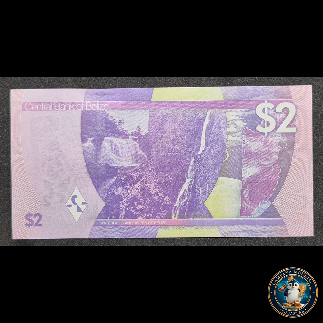 D429 .- BILLETE DE DOS(2) DOLARES DE BELICE.   UNC   BELICE