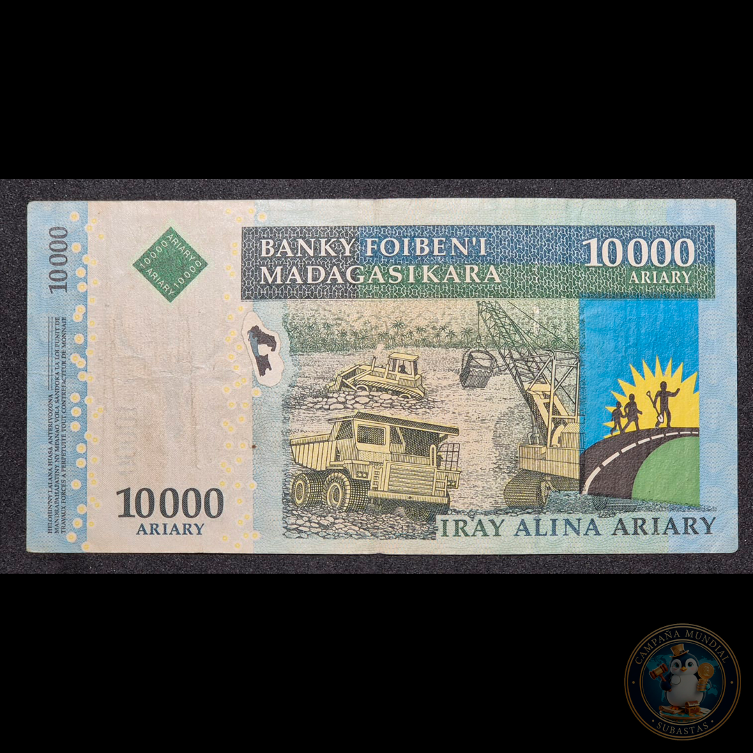 D435 .- BILLETE DE 10000 ARIARY DE MADAGASCAR.   XF-   MADAGASCAR