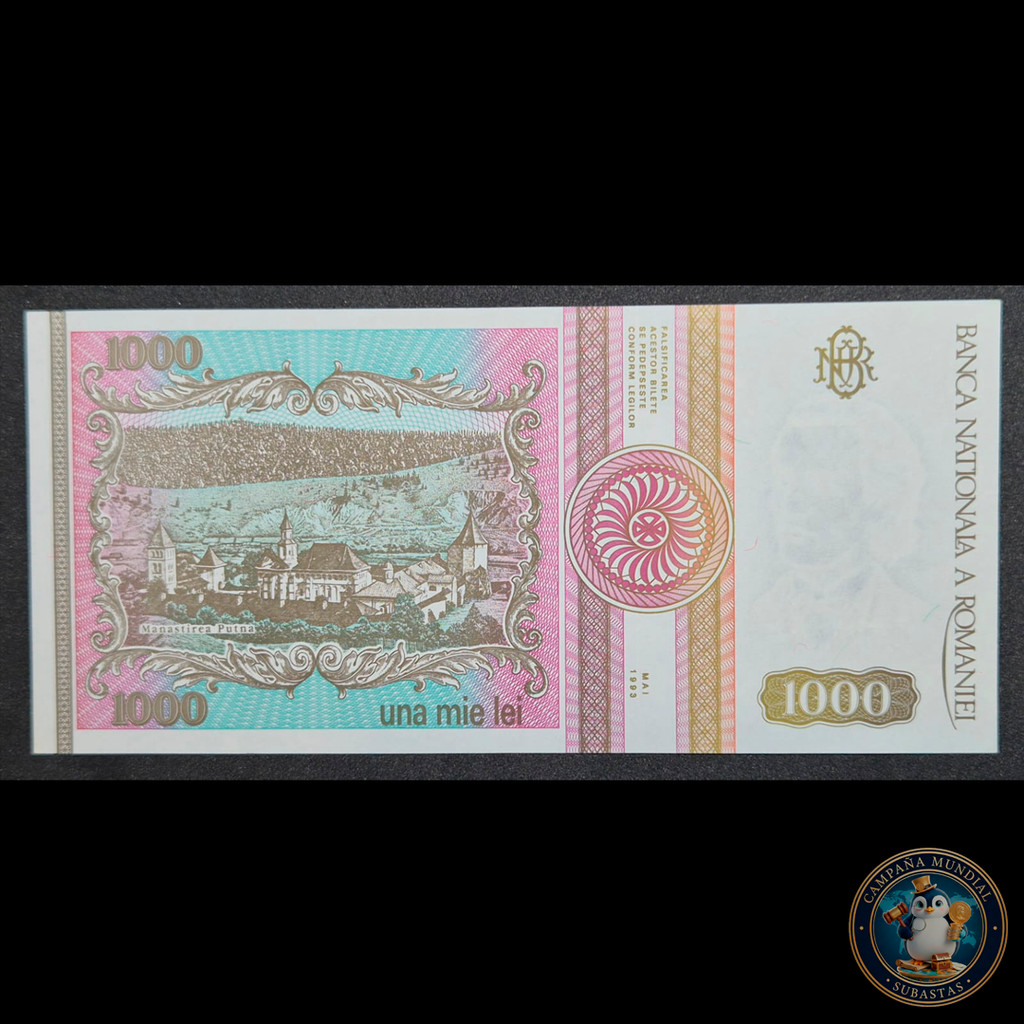 D438 .- BILLETE DE 1000 LEU RUMANOS. UNC   RUMANIA
