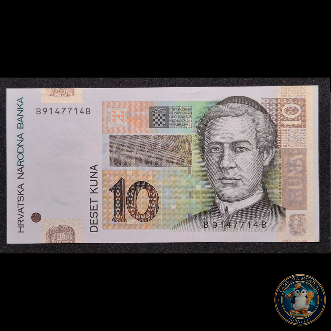 D439 .- BILLETE DE 10 KUNAS CROATAS.  UNC  CROACIA
