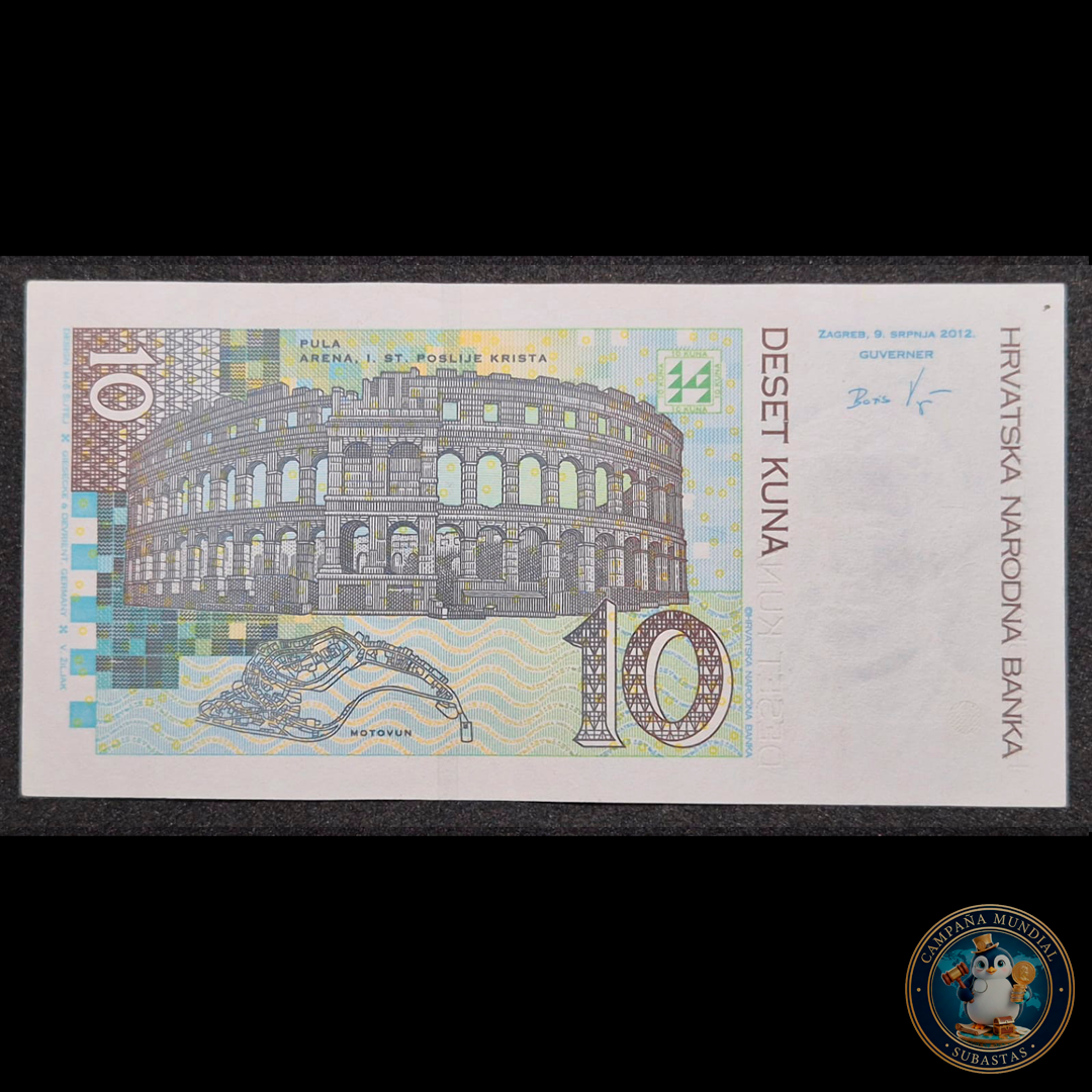 D439 .- BILLETE DE 10 KUNAS CROATAS.  UNC  CROACIA