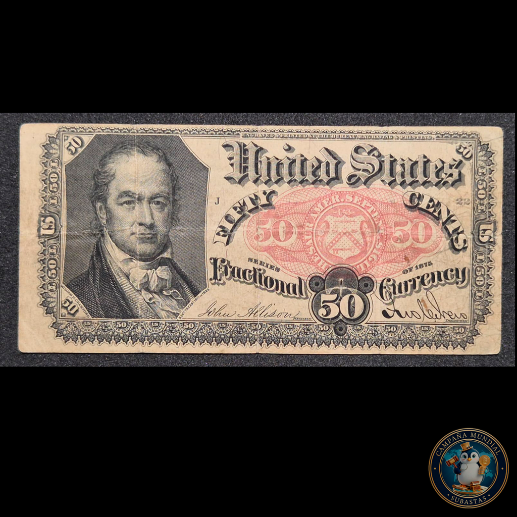 D442 .- BILLETE DE 50 CENT DE DOLAR.  SERIE: 1875  XF-   USA