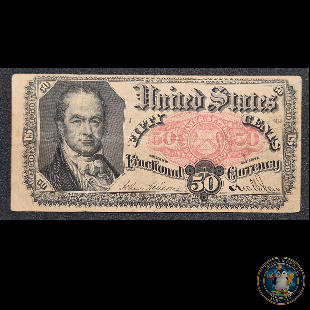 D442 .- BILLETE DE 50 CENT DE DOLAR.  SERIE: 1875  XF-   USA
