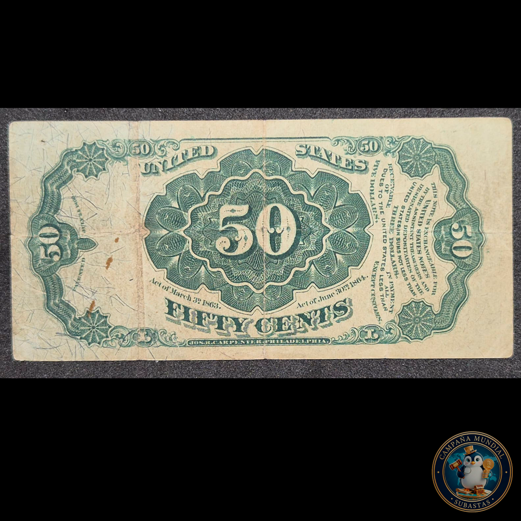 D442 .- BILLETE DE 50 CENT DE DOLAR.  SERIE: 1875  XF-   USA