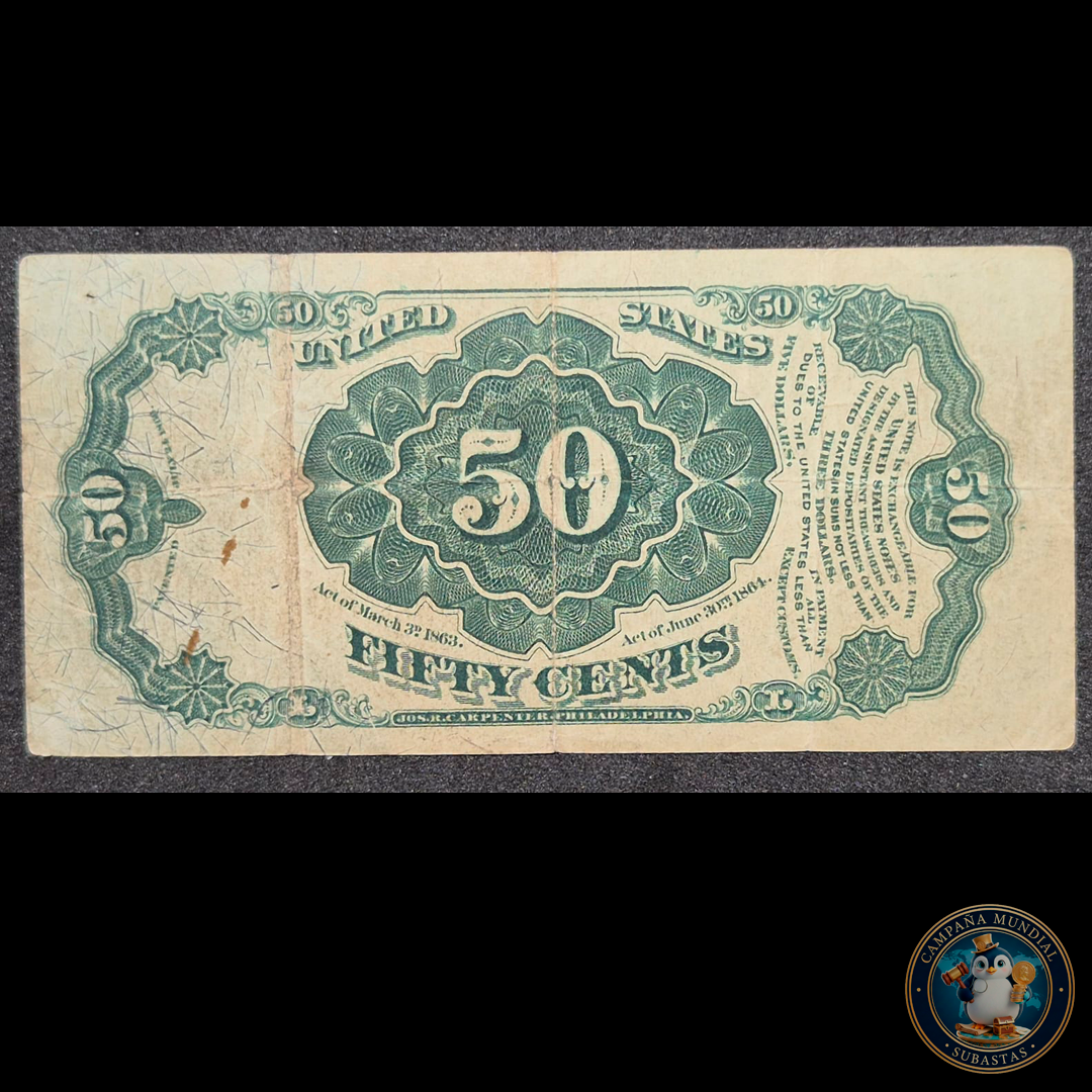 D442 .- BILLETE DE 50 CENT DE DOLAR.  SERIE: 1875  XF-   USA