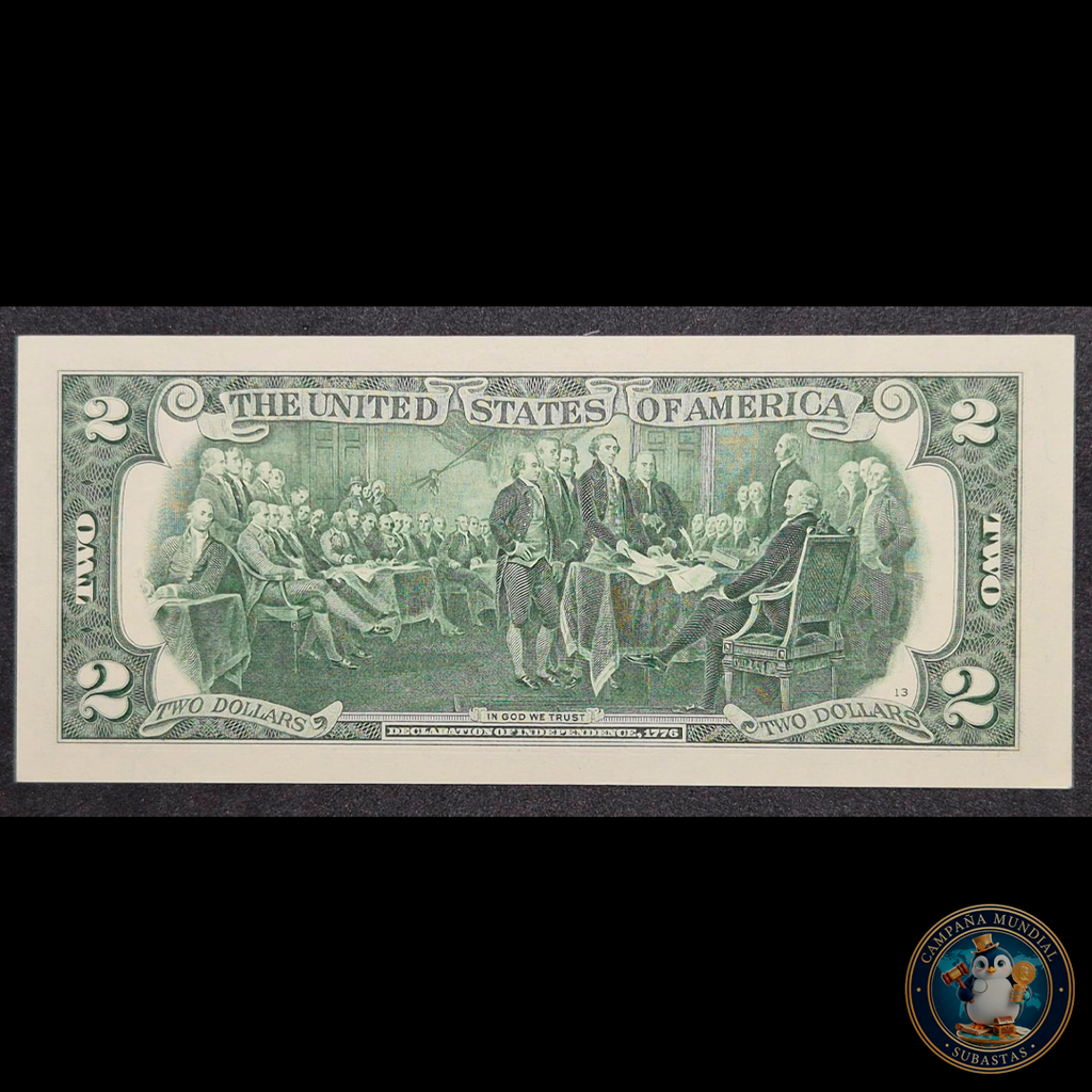 D449 .- BILLETE DE DOS(2) DOLARES ESTADOS UNIDENSES. UNC    USA