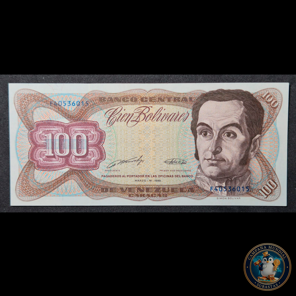 D464 .- BILLETE DE 100 BOLIVARES DEL 16 DE MARZO DE 1989. XF   VENEZUELA
