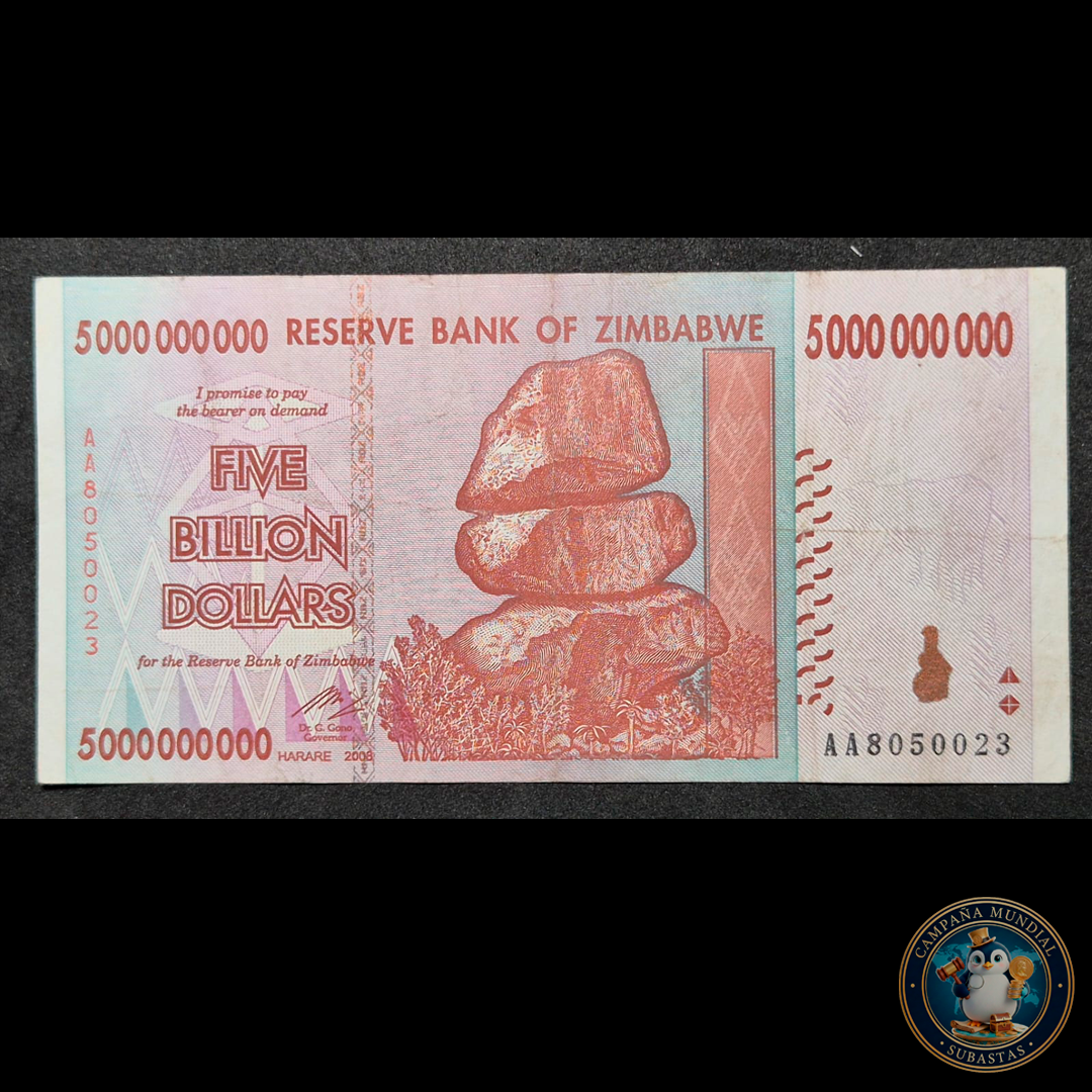 D472 .- BILLETE DE 5.000.000.000 ZIMBAWENES. XF-   ZIMBAWE