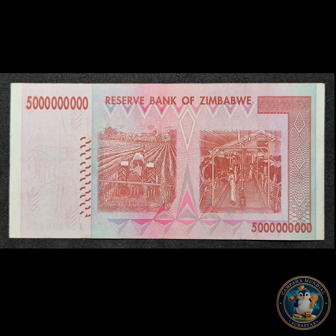 D472 .- BILLETE DE 5.000.000.000 ZIMBAWENES. XF-   ZIMBAWE