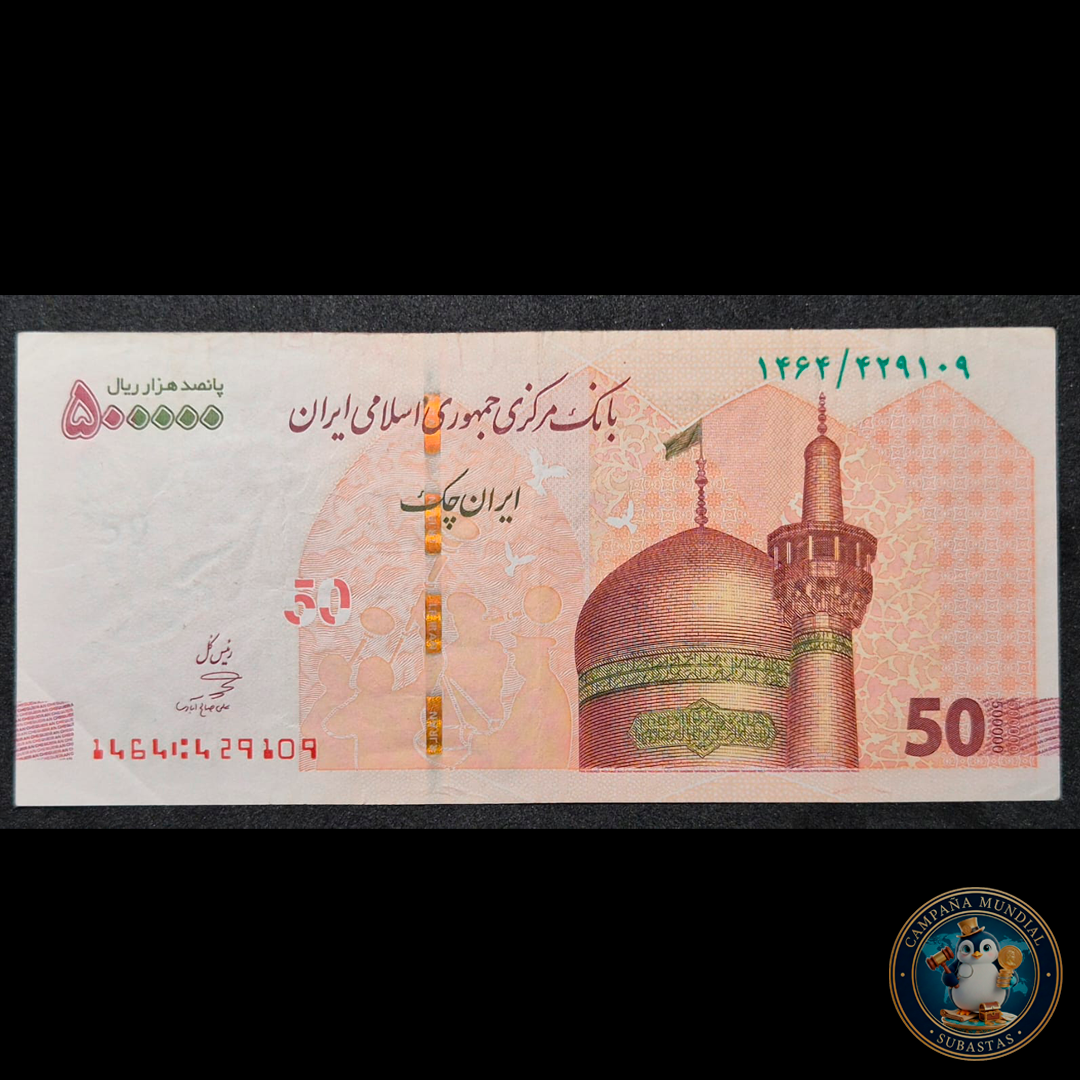 D473 .- BILLETE DE 50.000 RIALS  IRANIES. XF-   IRÁN