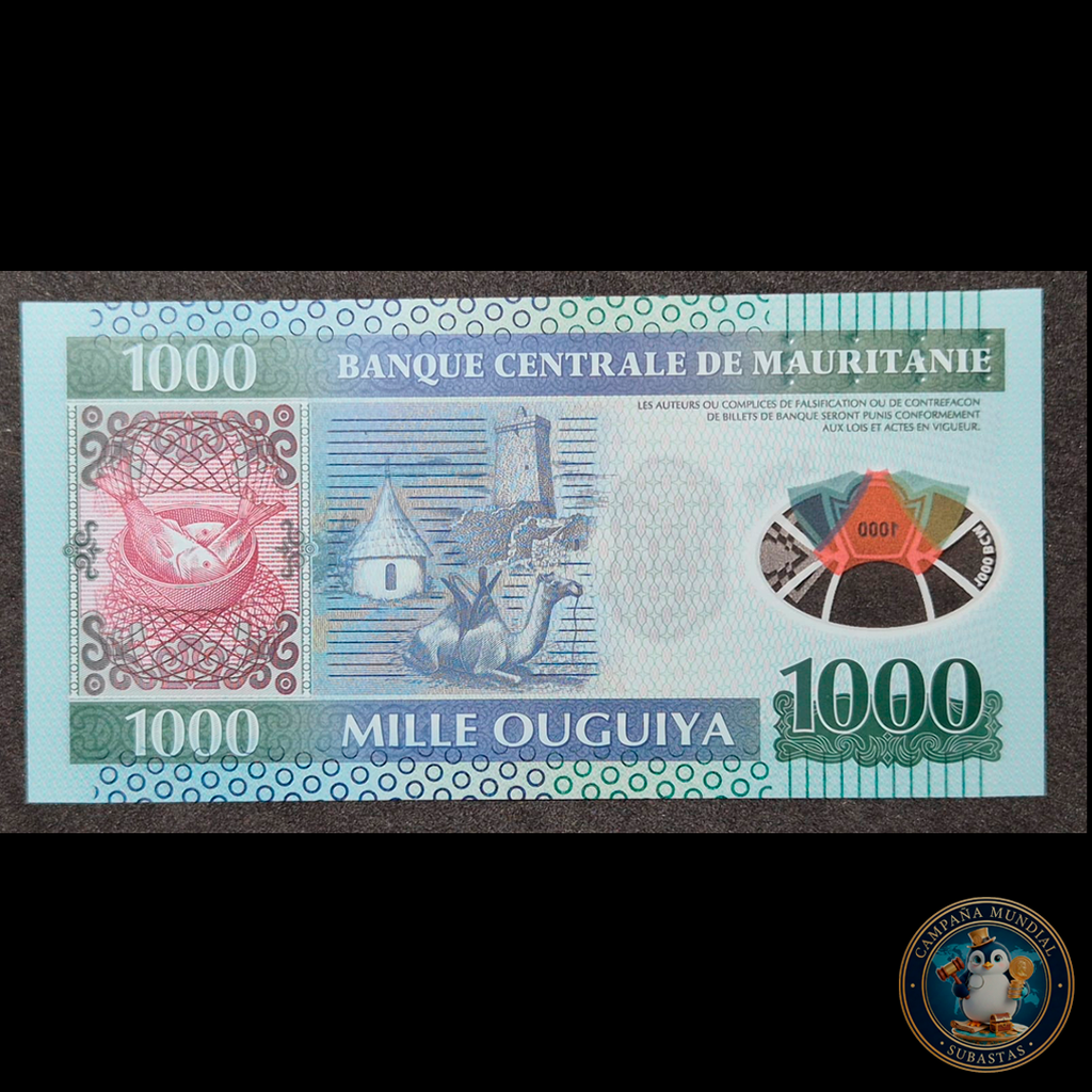 D476 .- BILLETE DE MIL OUGUIYA DE MAURITANIA.  UNC  MAURITANIA