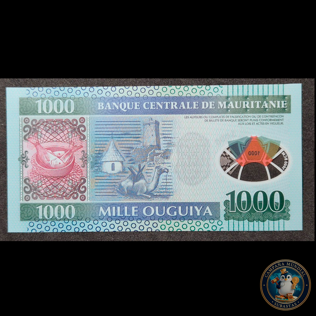 D476 .- BILLETE DE MIL OUGUIYA DE MAURITANIA.  UNC  MAURITANIA