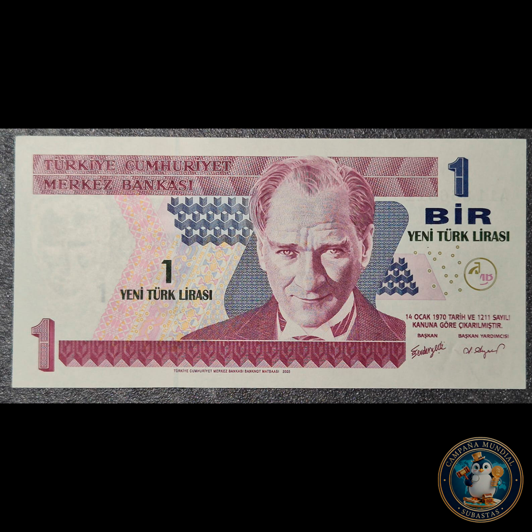 D479 .- BILLETE DE UNA(1) NUEVA LIRA TURCA. UNC   TURQUIA