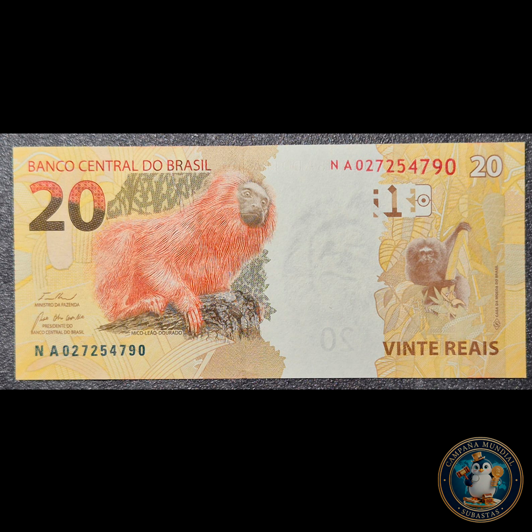 D480 .- BILLETE DE 20 REALES BRASILEROS.  UNC   BRASIL