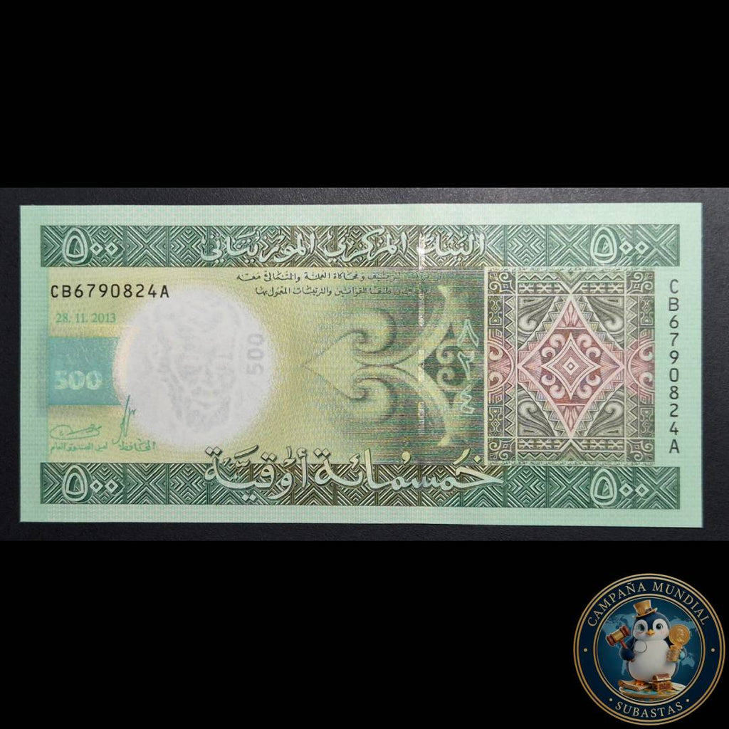 D823 .- BILLETE DE 500 OUGUIYA DE MAURITANIA.    UNC    MAURITANIA