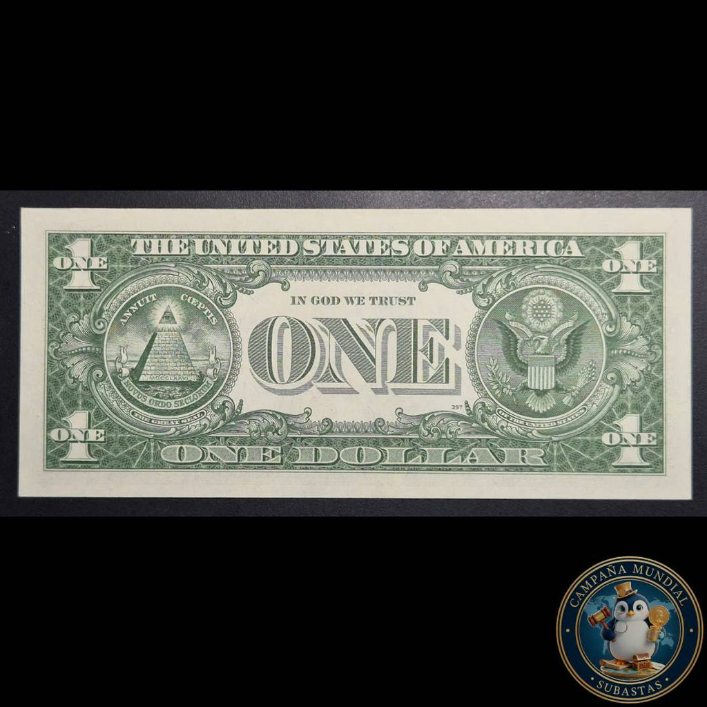 D824 .- BILLETE DE UN DÓLAR ESTADOUNIDENSE SERIE 1957 DE REPOCISIÓN.   UNC    USA