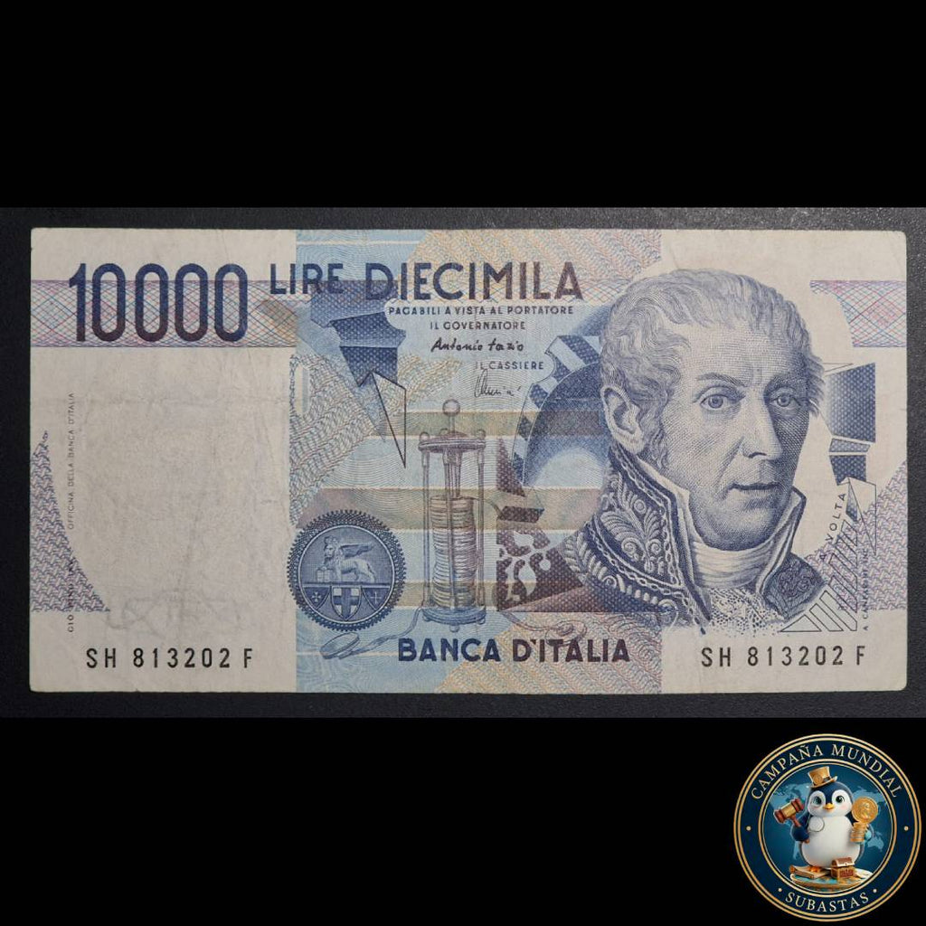 D826 .- BILLETE DE DIEZ MIL (1000) LIRAS ITALIANAS.  XF    ITALIA