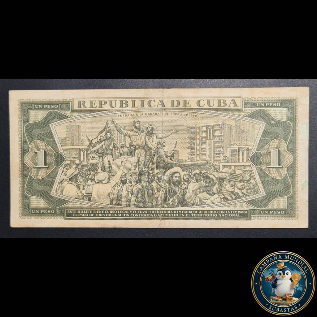 D827 .- BILLETE DE UN PESO CUBANO AÑO 1972    XF-      CUBA