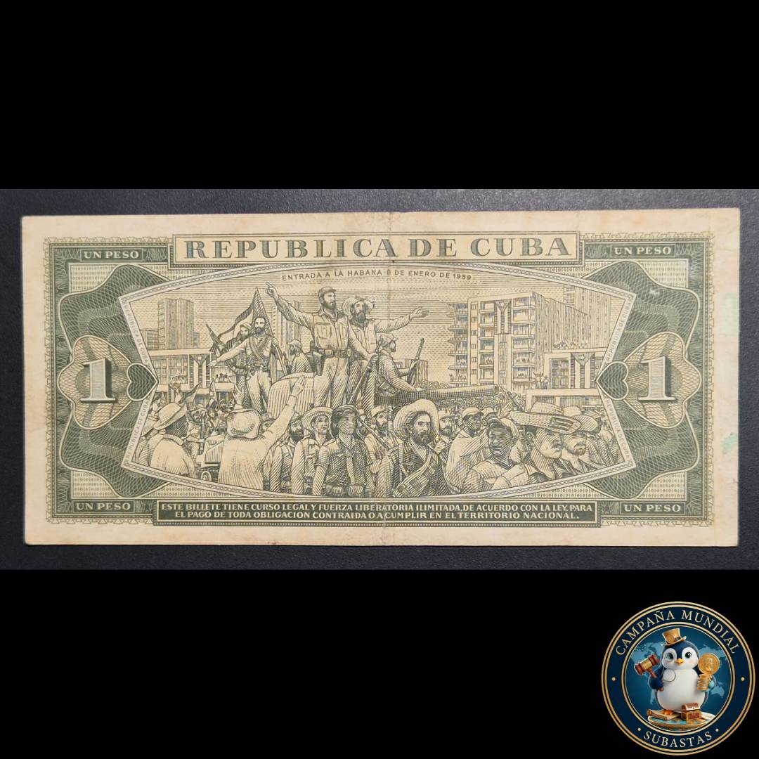 D827 .- BILLETE DE UN PESO CUBANO AÑO 1972    XF-      CUBA