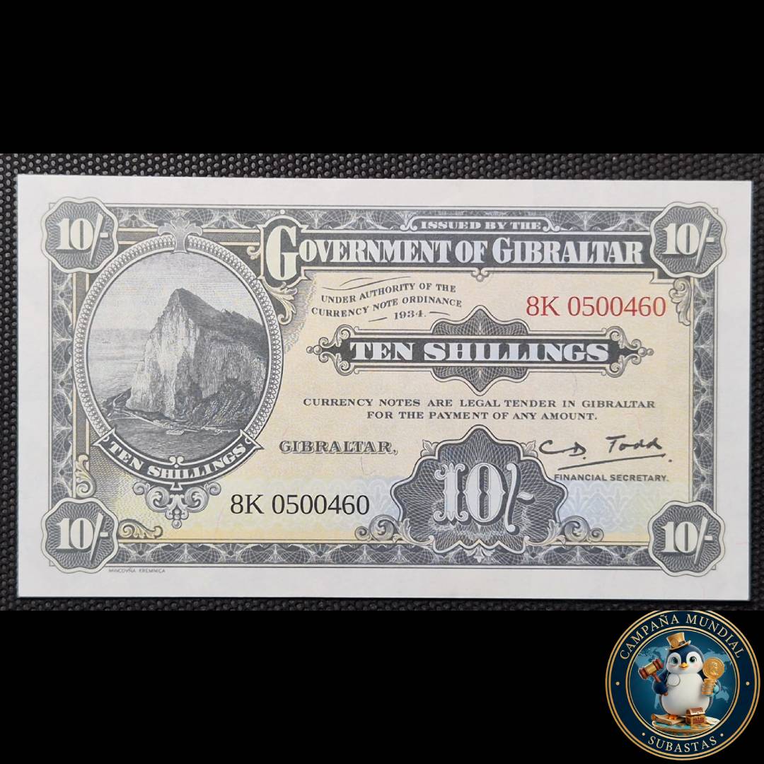 D834 .- BILLETE DEL GOBIERNO DE GIBRALTAR   AÑO: 1984. UNC    GILBRALTAR, REINO UNIDO