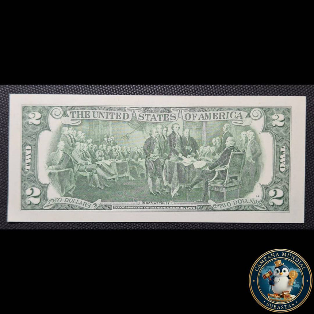 D835 .- BILLETE DE 2 DOLARES ESTADOUDINENSES. SERIE 2017      UNC    USA