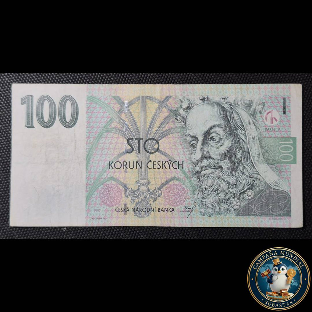 D837 .- BILLETE DE CIEN (100) CORONAS CHECAS   VF (AL CAMBIO ACTUAL SON $4.440 PESOS CHILENOS)      REPUBLICA CHECA
