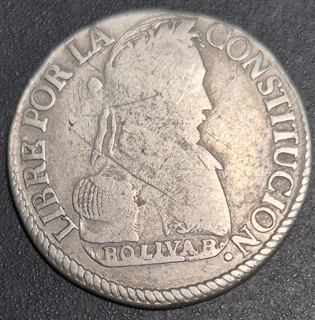 B625 .- MONEDA REPUBLICA BOLIVIANA DE 2 S (SUELDOS) AÑO: 1830 VF- BOLIVIA